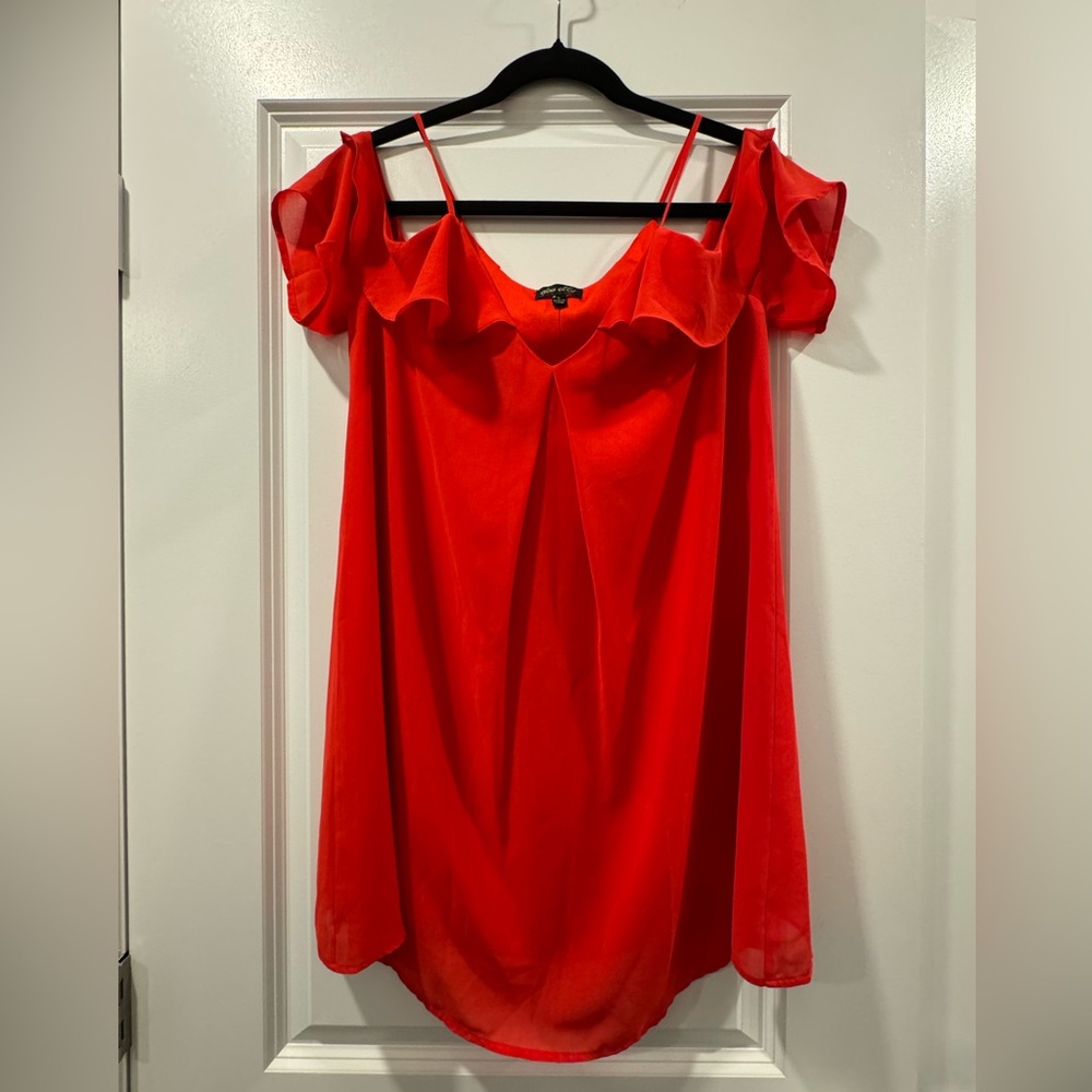 Dee Elly Red Flowy Mini Dress